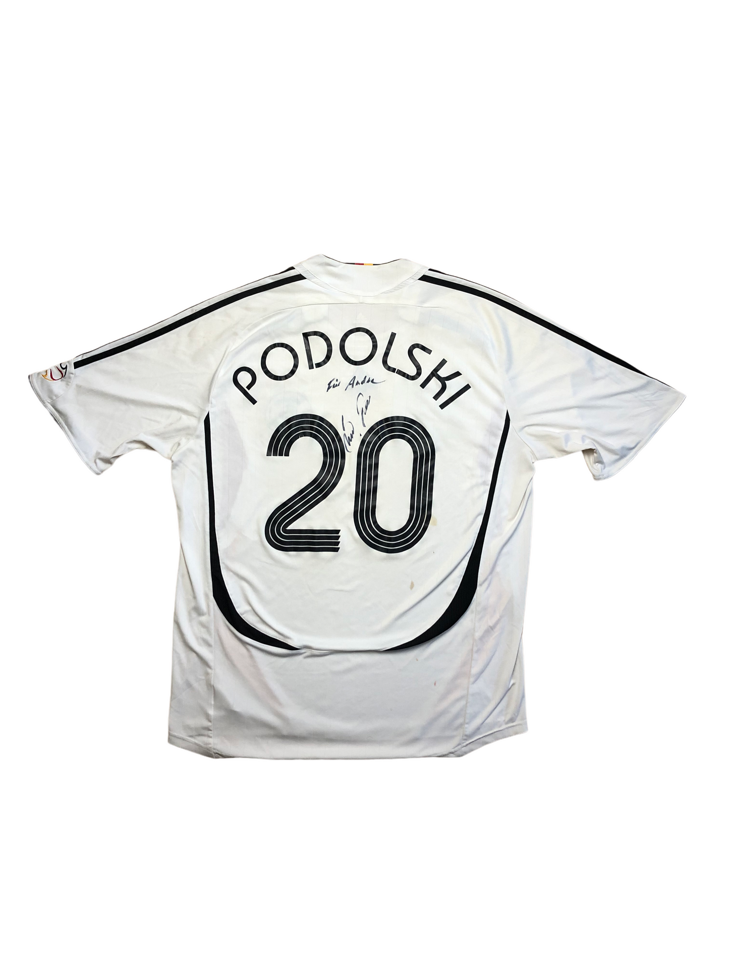 Deutschland DFB Lukas Podolski Trikot Adidas XL 2006 (mit Unterschrift!)